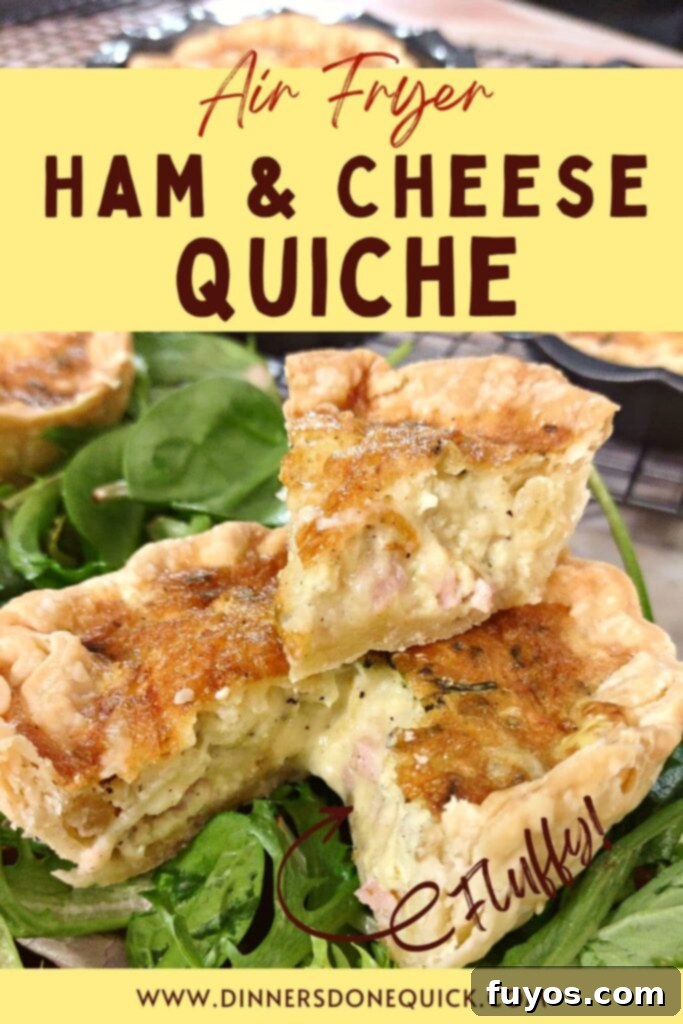 easy air fryer mini ham and cheese quiche recipe dinners done quick pinterest