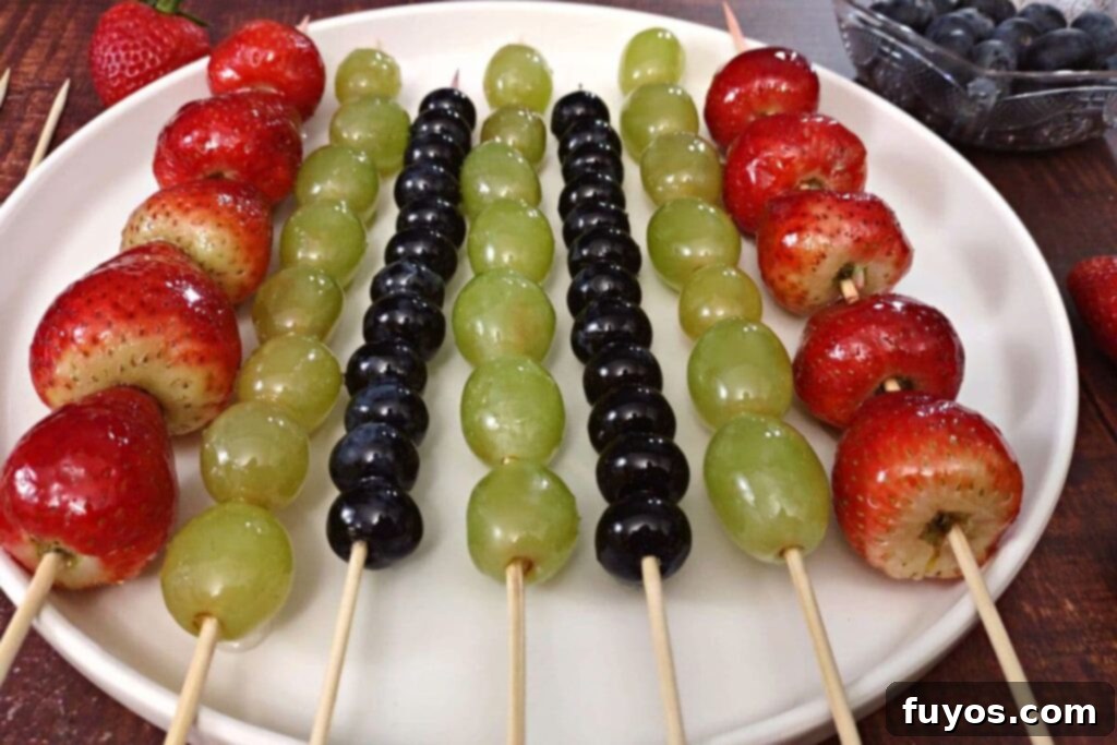 Microwave Tanghulu: The Easiest Candied Fruit Recipe 11 homemade microwave tanghulu with strawberries blueberries and grapes