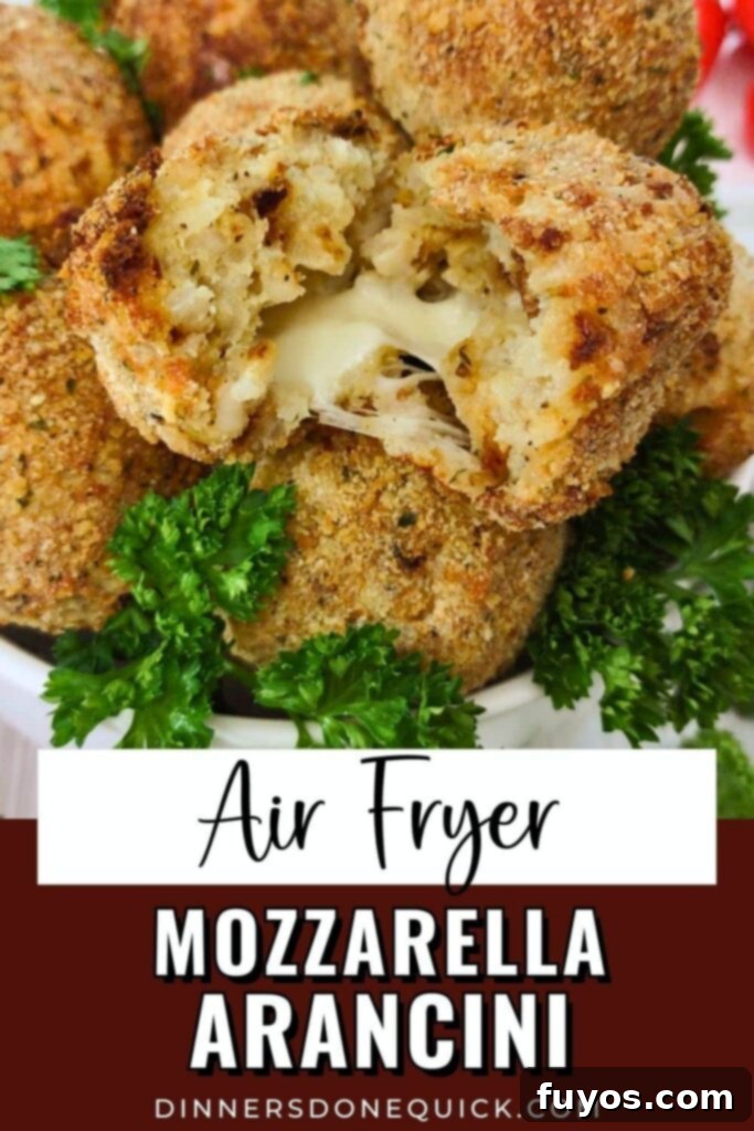 Crispy Air Fryer Arancini Mozzarella Stuffed Rice Balls 17 air fryer mozzarella arancini rice balls dinners done quick pinterest