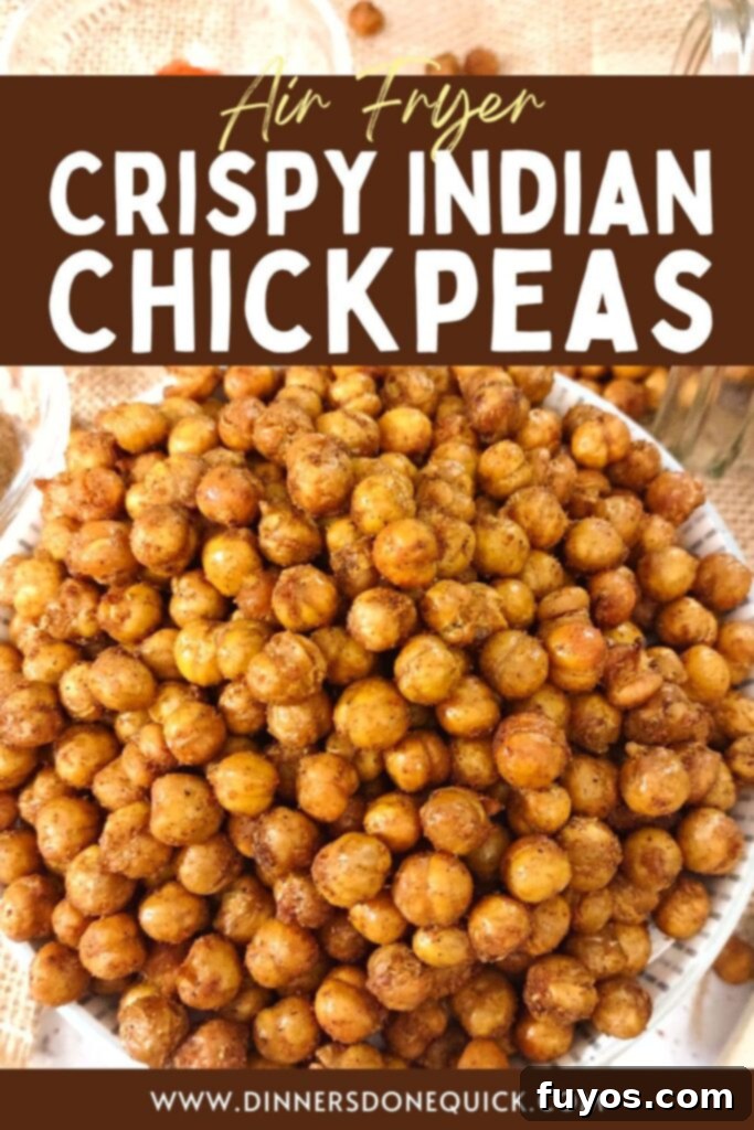 Air Fryer Masala Chickpea Crunch 11 crispy air fryer chickpeas with indian seasoning dinners done quick pinterest