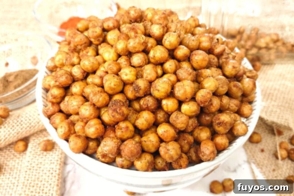 Air Fryer Masala Chickpea Crunch 8 easy air fryer indian chickpeas snack