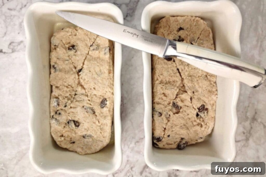 slice an X into the top of the loaf