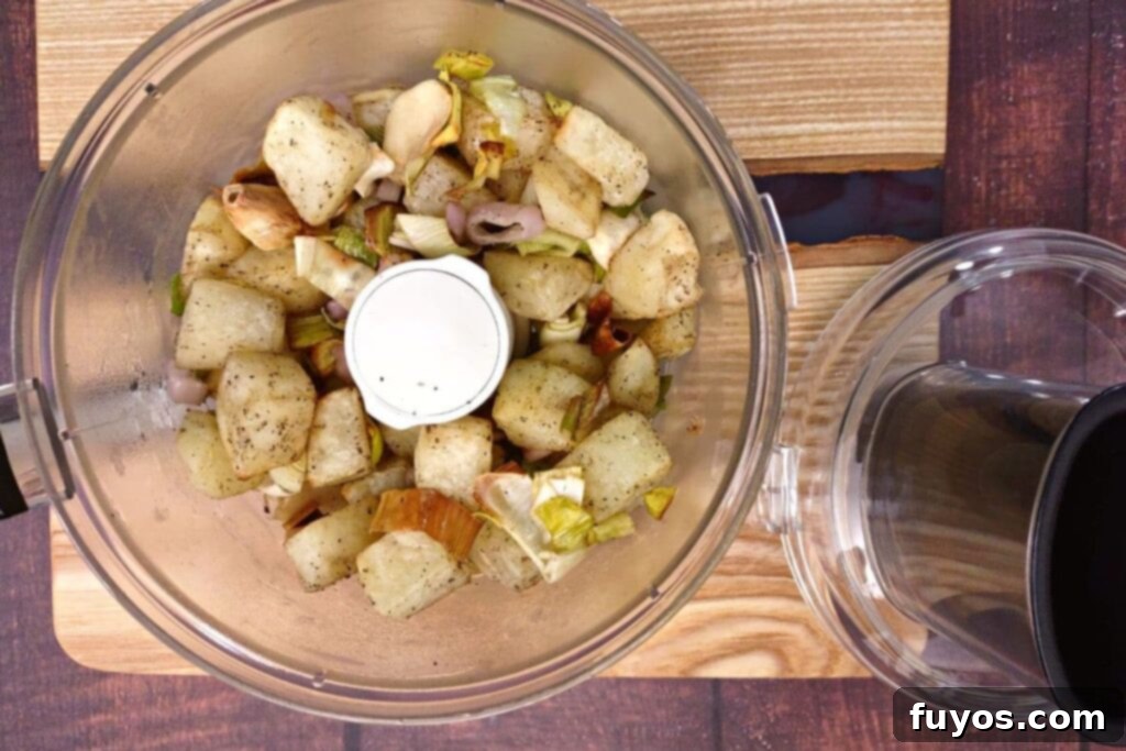 Creamy Air Fryer Leek and Potato Soup Pure Comfort Made Easy 11 Blend roasted vegetables in food processor for creamy soup base