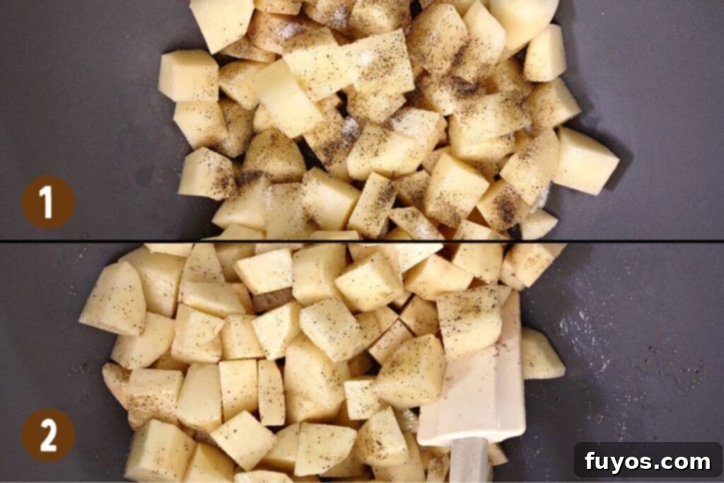 Creamy Air Fryer Leek and Potato Soup Pure Comfort Made Easy 6 Toss potatoes in olive oil, salt, and pepper for roasting