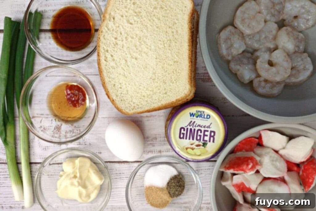 air fryer shrimp and crab toast ingredients