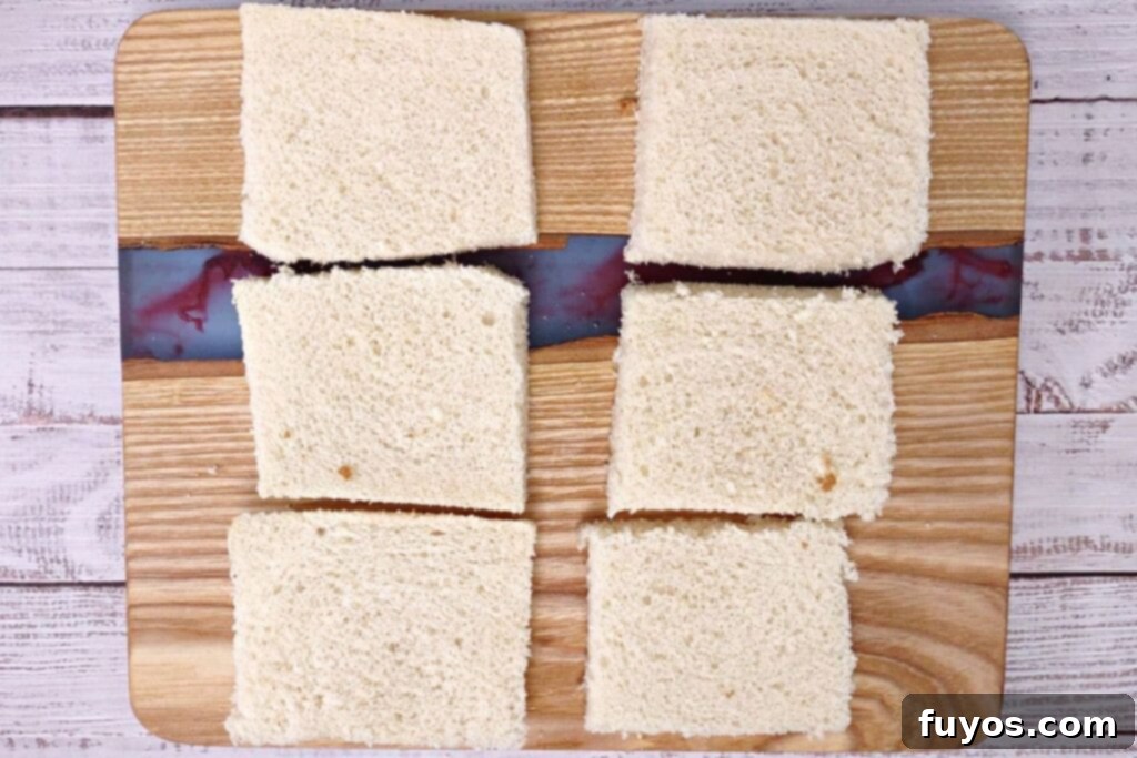 spritz bread slices with oil