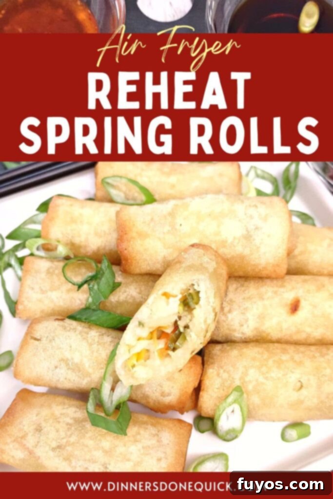 Crispy Air Fryer Spring Rolls in 5 Minutes 10 how to reheat spring rolls in the air fryer dinners done quick pinterest