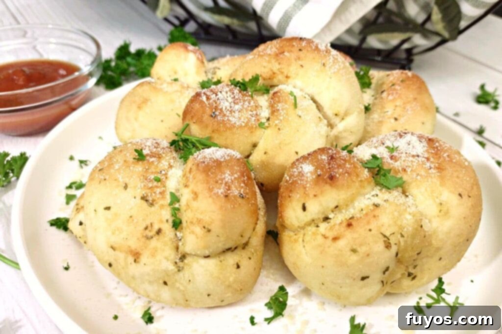 Crispy Air Fryer Frozen Garlic Knots in Under 10 Minutes 2 Perfectly air-fried frozen garlic knots ready to be served