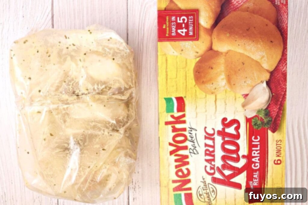 Crispy Air Fryer Frozen Garlic Knots in Under 10 Minutes 4 Frozen garlic knots still in their packaging box