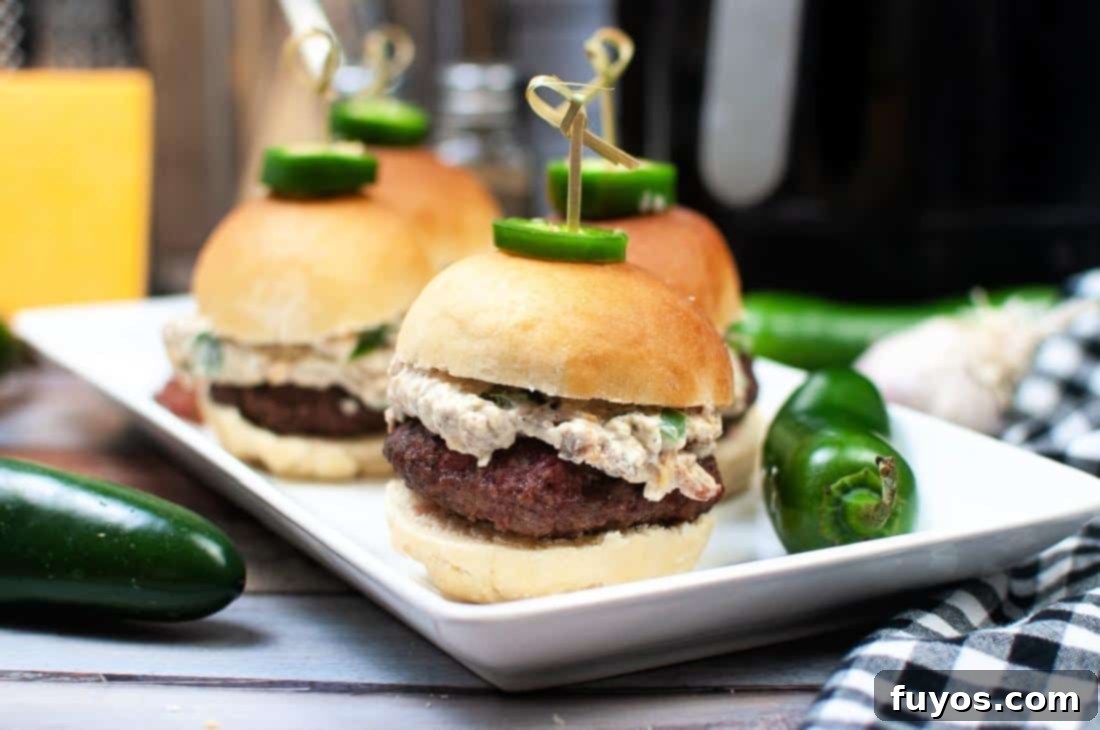 Ultimate Air Fryer Sliders: Recipes You Need to Make 4 Jalapeno Popper Burger Sliders