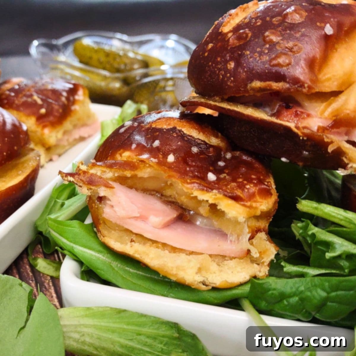 Ultimate Air Fryer Sliders: Recipes You Need to Make 7 easy air fryer ham and cheese sliders on hawaiian pretzel rolls dinners done quick featured image