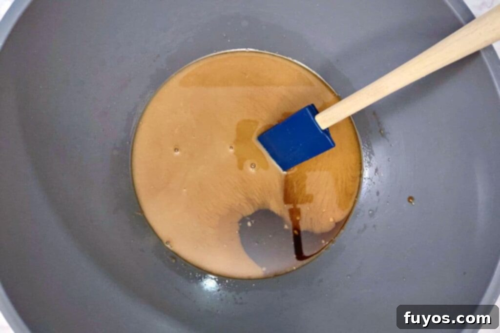 10-Minute Homemade Microwave Teriyaki 7 add cornstarch slurry to sauce mixture