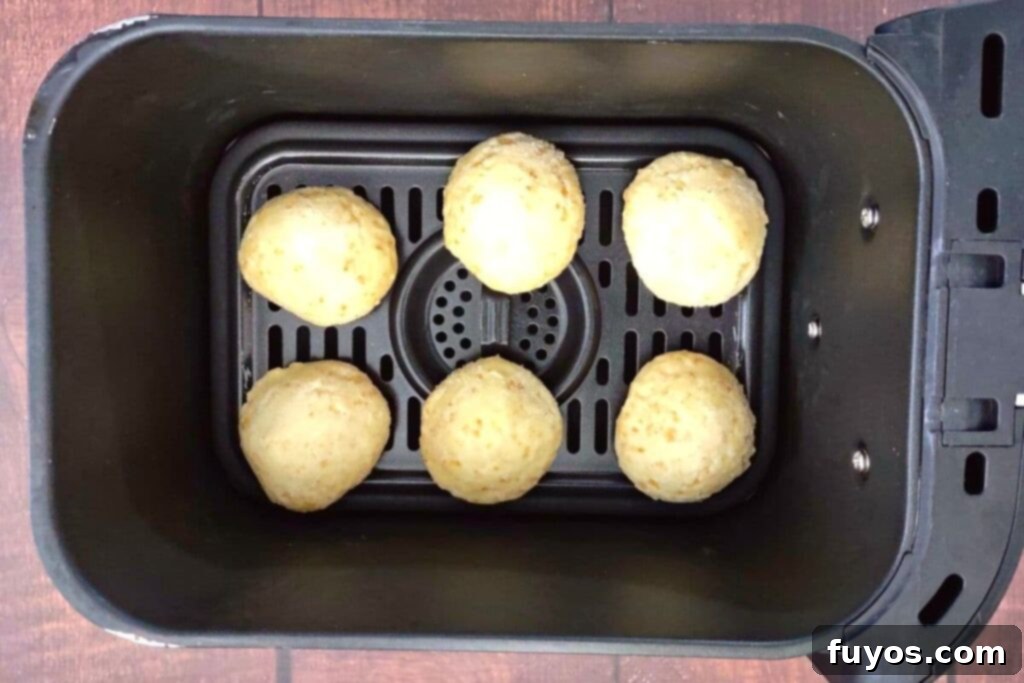 place frozen cheese bread in air fryer basket
