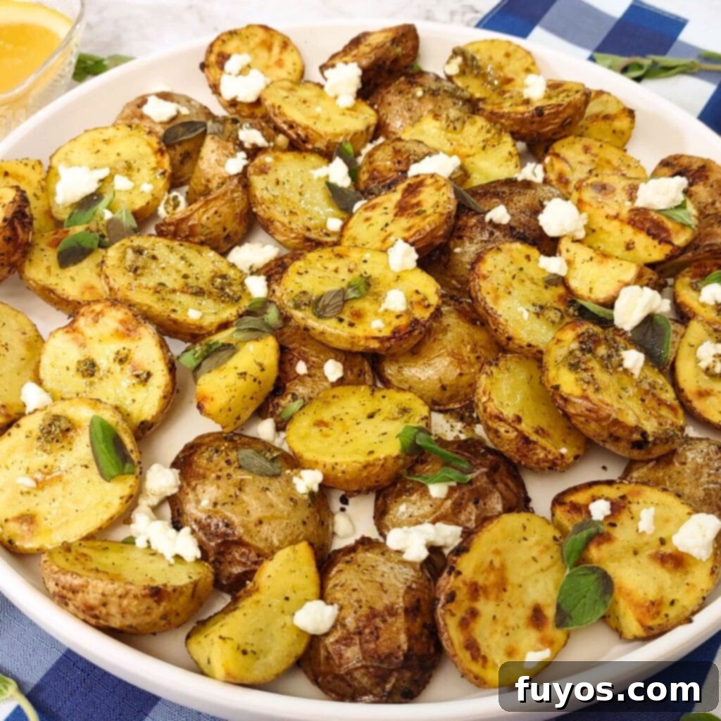easy air fryer greek potatoes recipe dinners done quick featured image