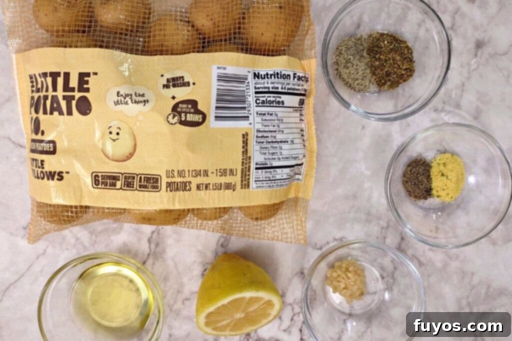 air fryer greek potatoes ingredients