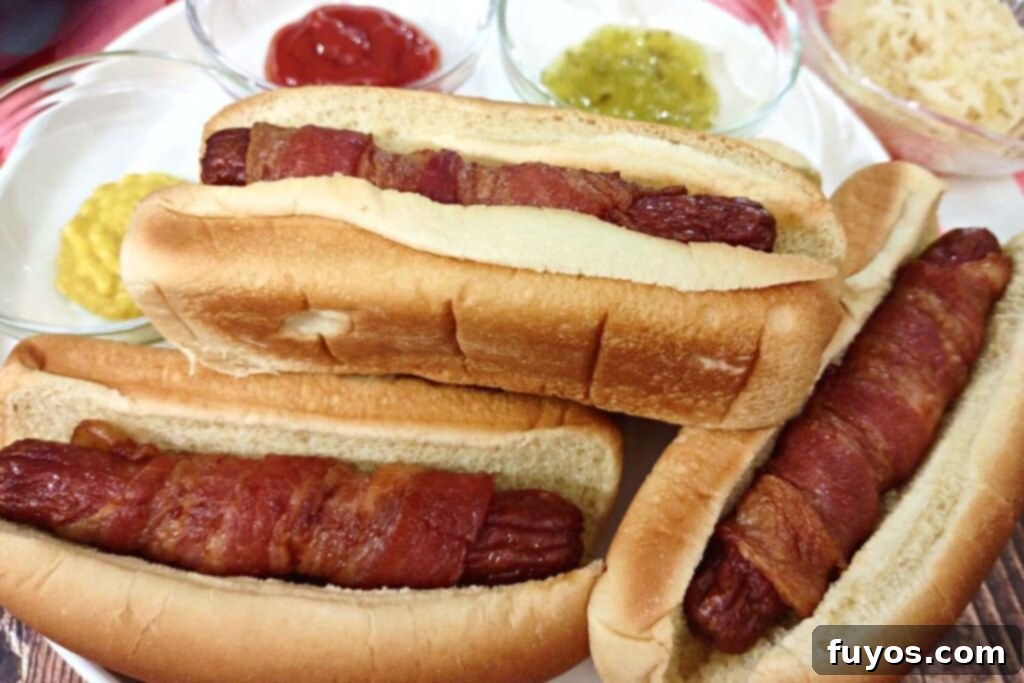 Air Fryer Bacon Hot Dogs: Crisp Perfection, Zero Fuss 3 bacon wrapped hot dogs air fryer recipe dinners done quick