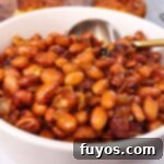 Air fryer baked beans recipe, perfect for quick dinners, featured image