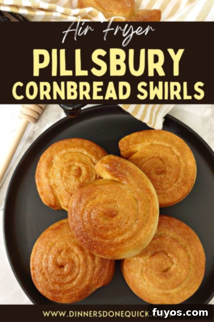 Pillsbury Cornbread Swirls The Quick and Easy Air Fryer Way 14 pillsbury cornbread swirls in the air fryer dinners done quick pinterest