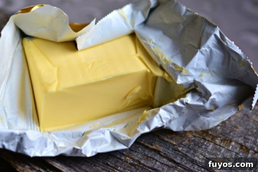 Unlock Gourmet: 10 Box Cake Transformations 4 large block of butter in foil wrapper