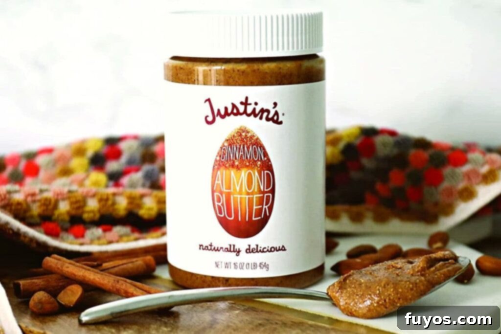 Unlock Gourmet: 10 Box Cake Transformations 9 cinnamon almond butter in a jar and on a spoon