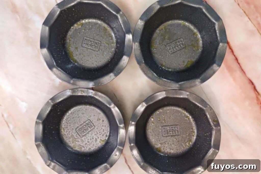 spritz mini quiche pans with nonstick spray