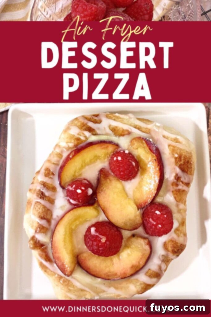Air Fryer Sweet Fruit Mascarpone Dessert Pizza 20 air fryer dessert pizza recipe dinners done quick pinterest
