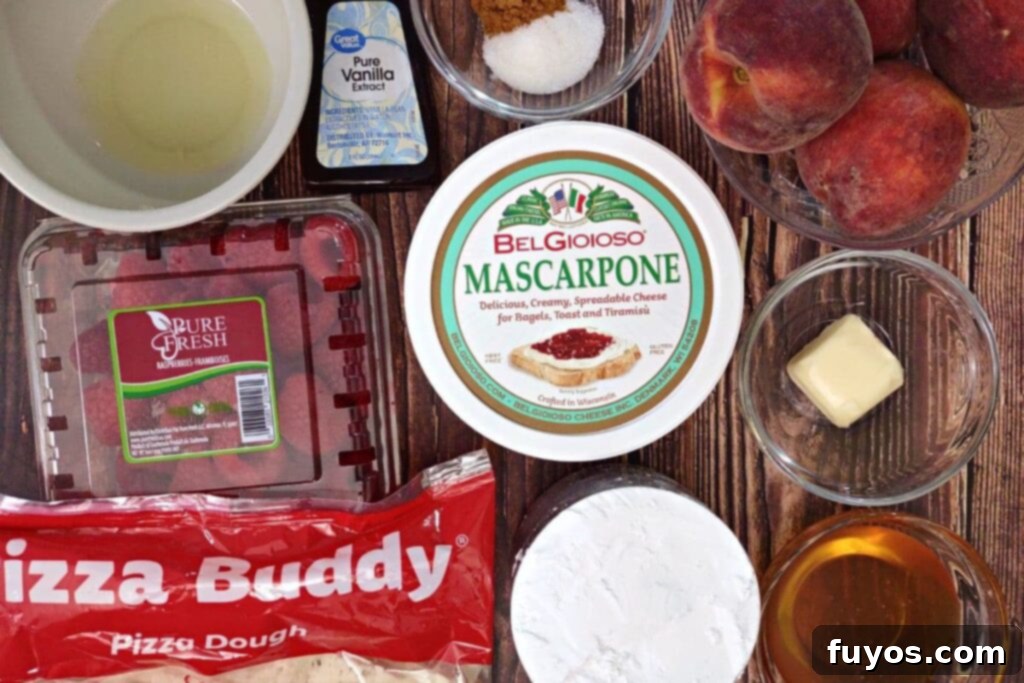 Air Fryer Sweet Fruit Mascarpone Dessert Pizza 4 ingredients to make air fryer dessert pizza