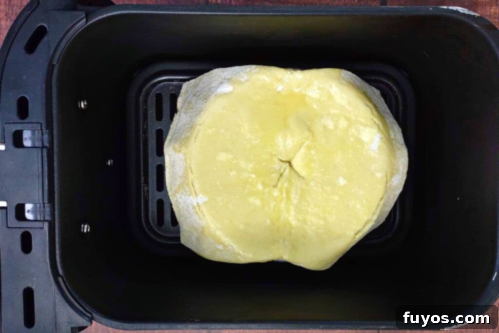 Air Fryer Chicken Pot Pie Forget the Oven 11 add uncooked chicken pot pie to air fryer basket