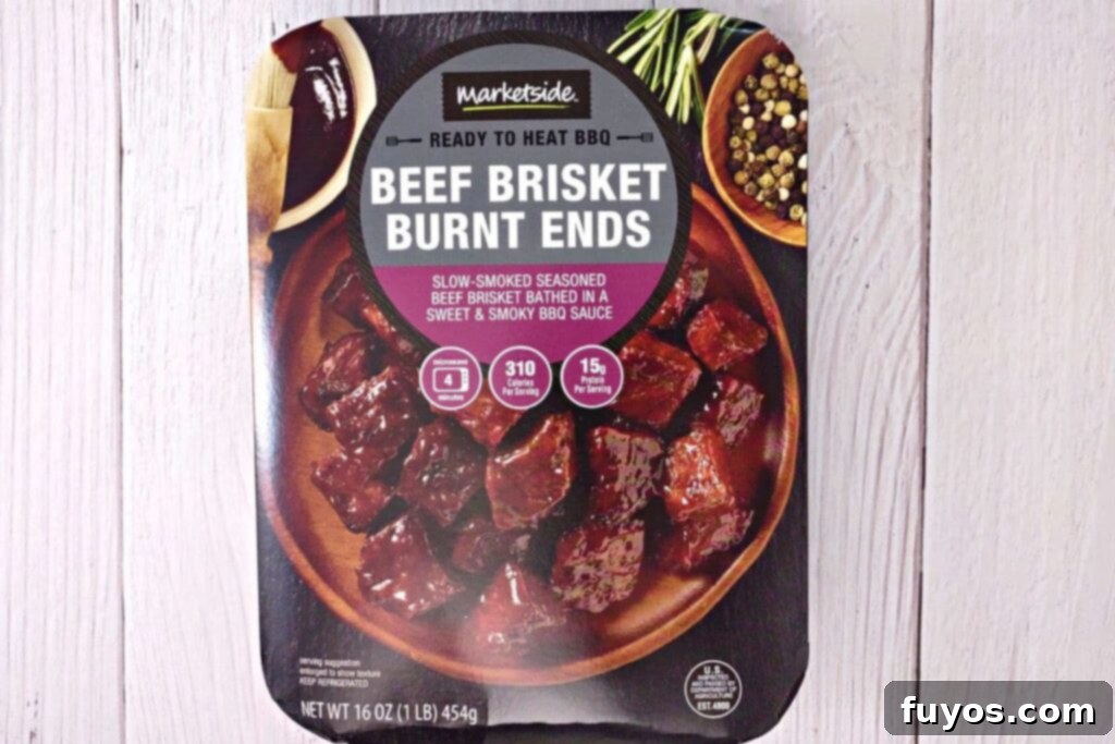 Rapid Air Fryer Burnt Ends: Tender Brisket Bliss 4 burnt ends in packaging