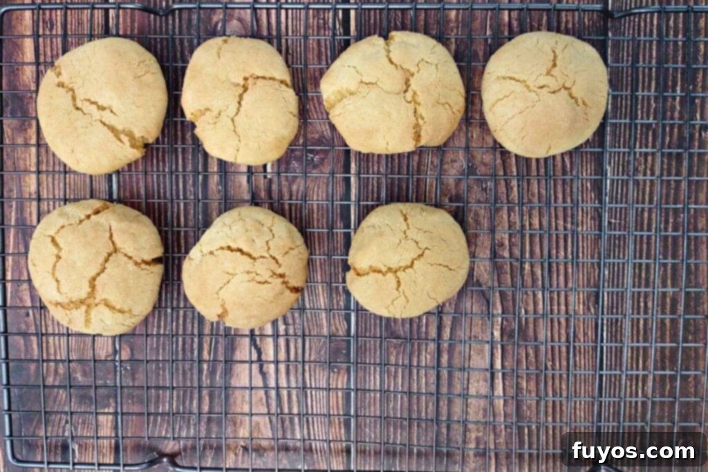 Southern Comfort Tea Cakes Air Fried 11 Freshly baked tea cakes cooling on a wire rack.