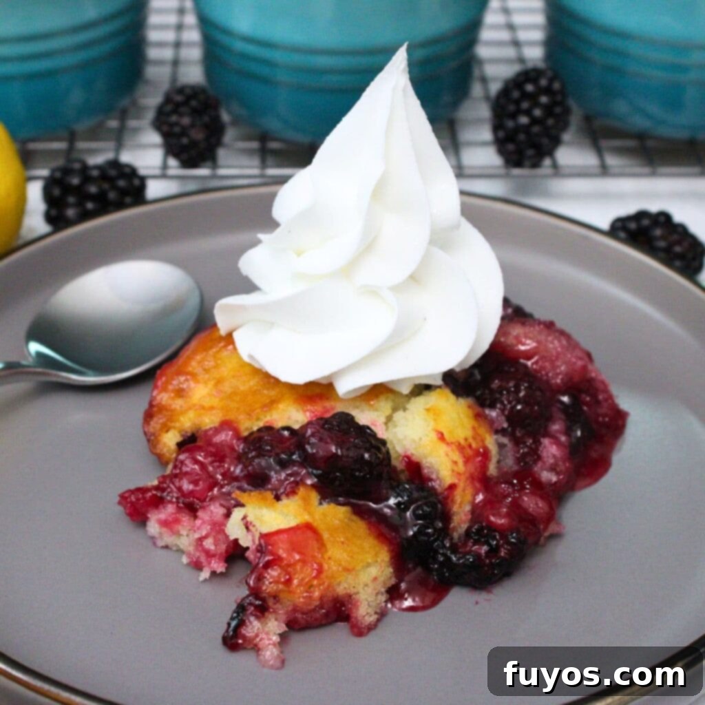 Effortless Air Fryer Blackberry Cobbler A Summer Delight 2 homemade air fryer blackberry cobbler recipe dinners done quick featured image