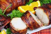 Easy Air Fryer BBQ Bacon Wrapped Turkey Tenderloin