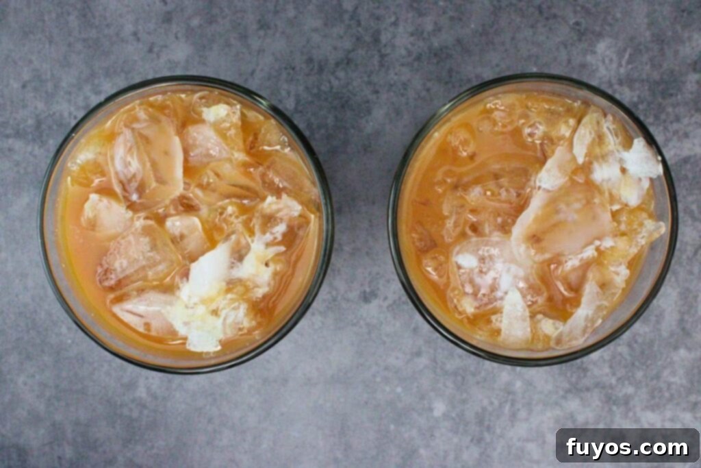 Halloween's Dearly Depar-tead Brown Sugar Skull Milk Tea 8 add ice and milk over black tea