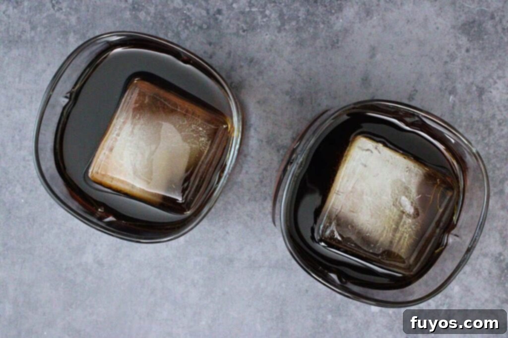 add and stir vodka and coffee liqueur