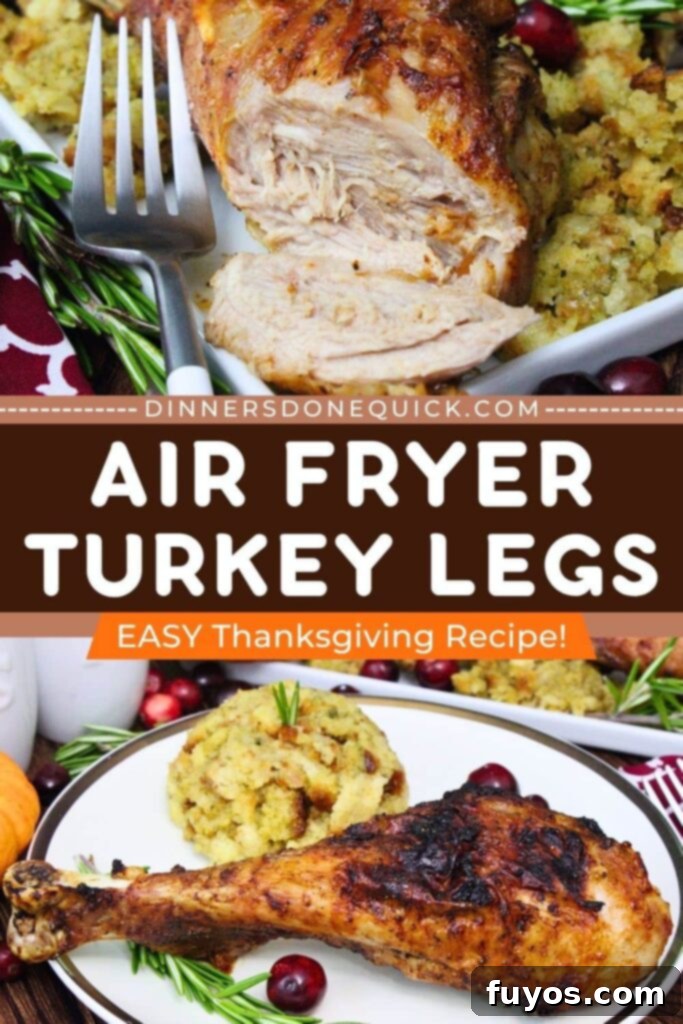 air fryer turkey legs recipe dinners done quick pinterest