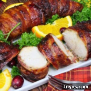 Easy Air Fryer BBQ Bacon Wrapped Turkey Tenderloin 10 bacon wrapped turkey tenderloin recipe dinners done quick featured image
