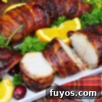 Easy Air Fryer BBQ Bacon Wrapped Turkey Tenderloin 11 bacon wrapped turkey tenderloin recipe dinners done quick featured image