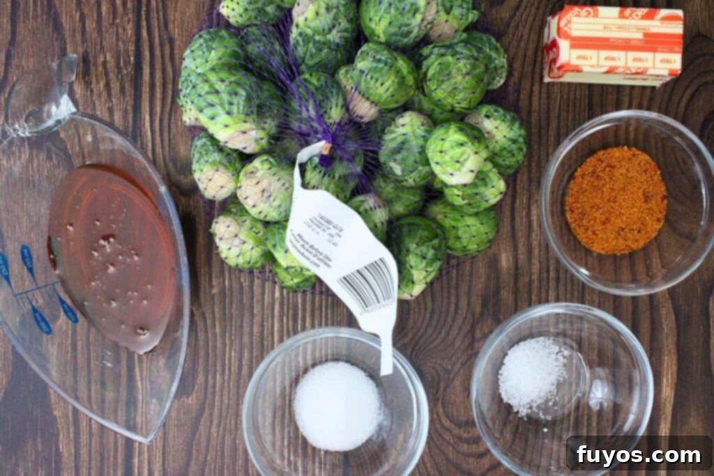 ingredients to make longhorn brussel sprouts