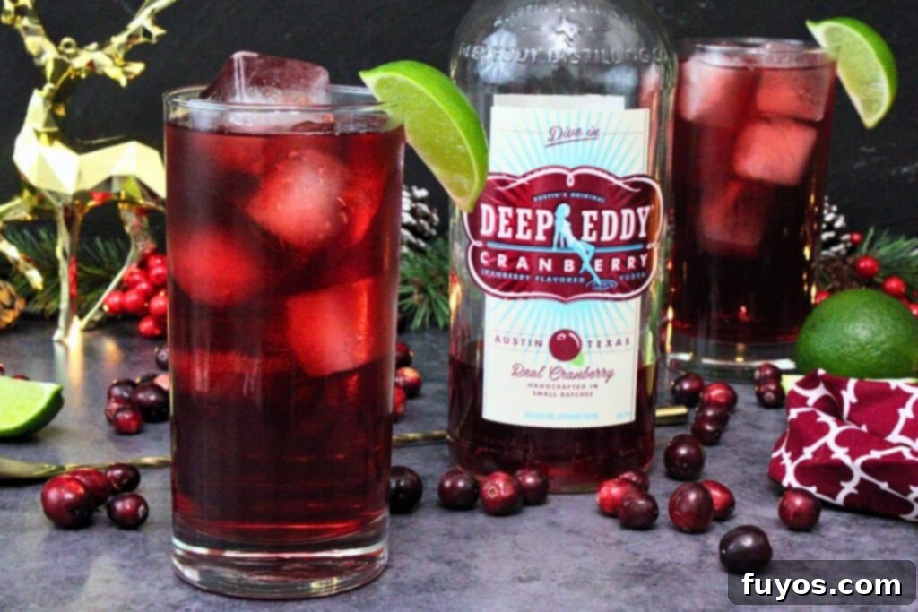 Mastering the Perfect Cape Codder Vodka Cranberry Redefined 3 cape codder cocktail with lime next to cranberry vodka bottle amidst elegant holiday decor