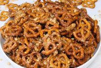 Sweet and Salty No Bake Toffee Pretzels