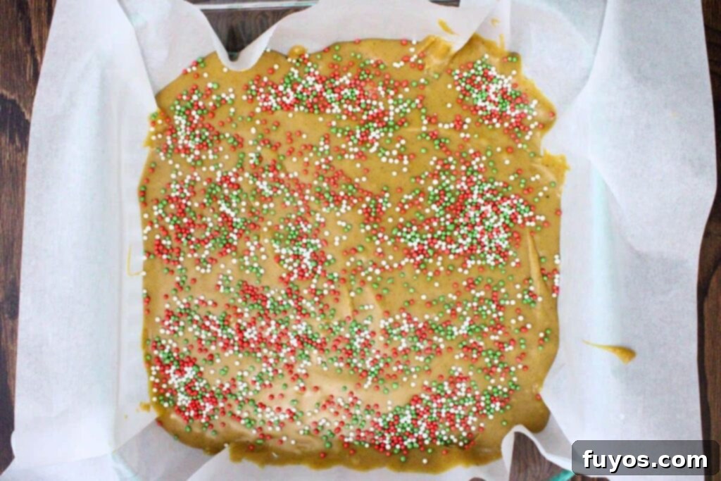 Effortless Holiday Gingerbread Fudge 7 pour gingerbread fudge into prepared pan