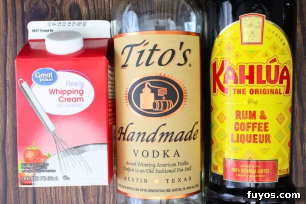 ingredients to make white russian
