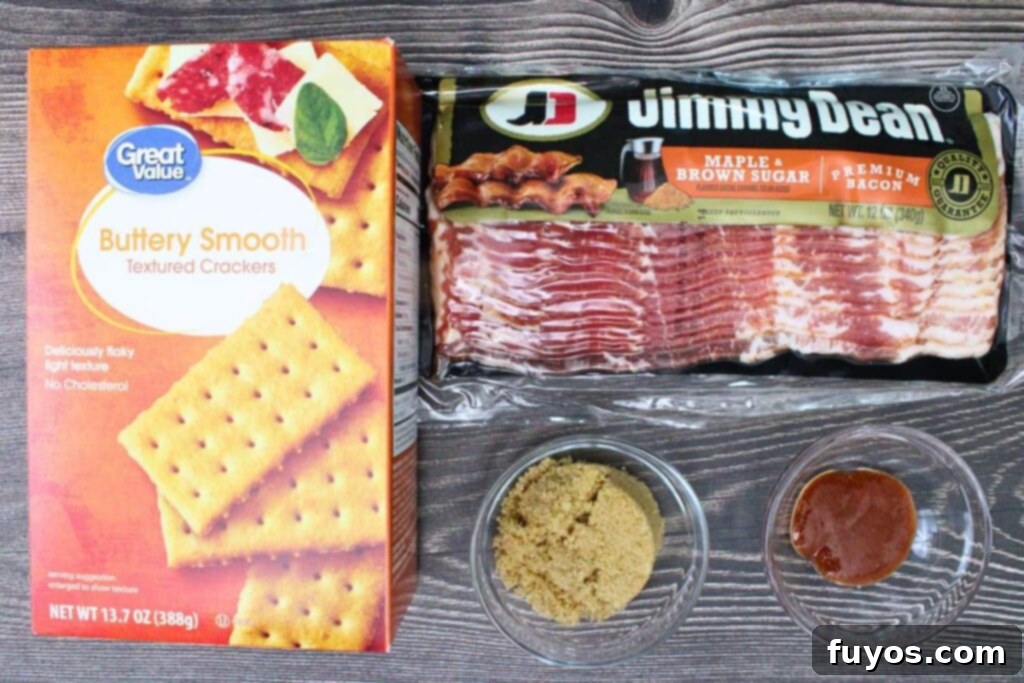 Crispy Air Fryer Bacon Bites: The Perfect Party Snack 4 Ingredients needed to make bacon crackers