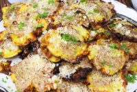 Air Fryer Smashed Potatoes with Garlic Parmesan Goodness