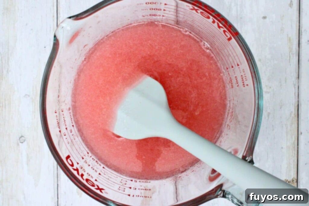 Boil pink lemonade and fully dissolve Starburst Jello mix