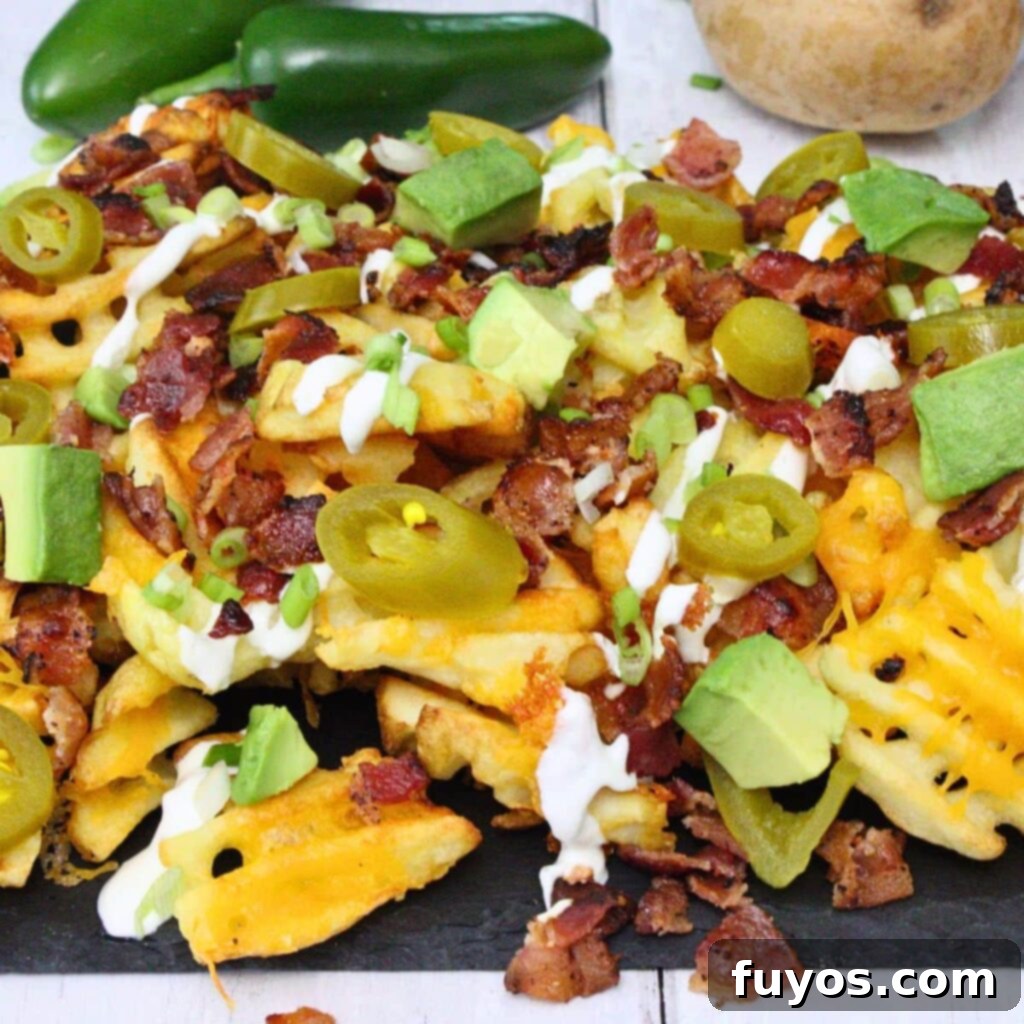 Waffle fry nachos recipe - dinners done quick featured image