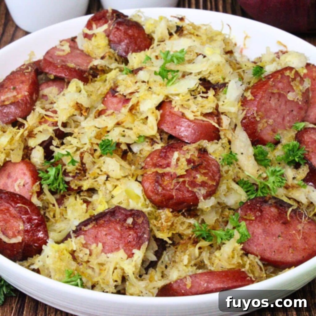 Air fryer kielbasa and sauerkraut recipe