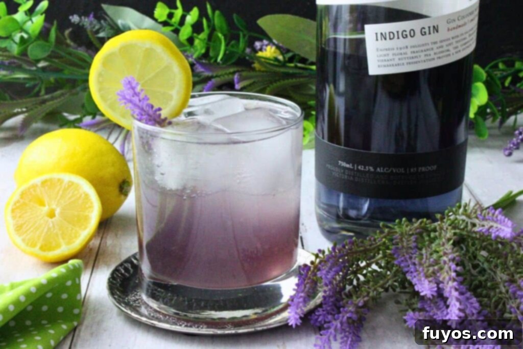 Ingredients for Lavender Gin Fizz