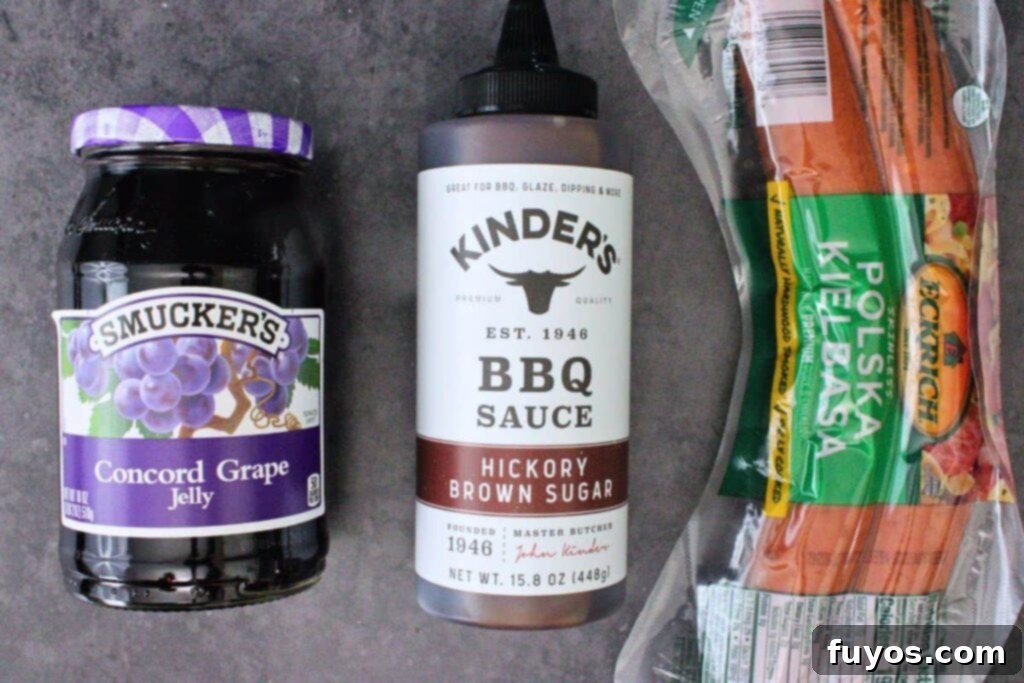 Air Fryer Kielbasa Bites: Sweet & Smoky Sensation 4 Kielbasa bites ingredients